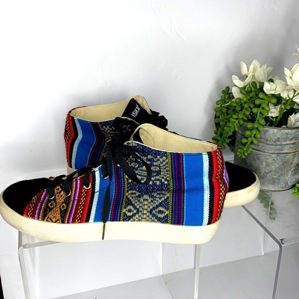Iskay Woven Tapestry High Top Inca‎ Sneakers Eco-Friendly 10 Boho